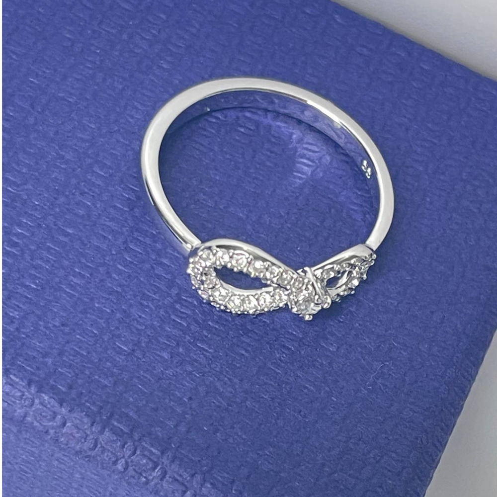 Swarovski Infinity Ring Infinity, White, Rhodium … - image 6